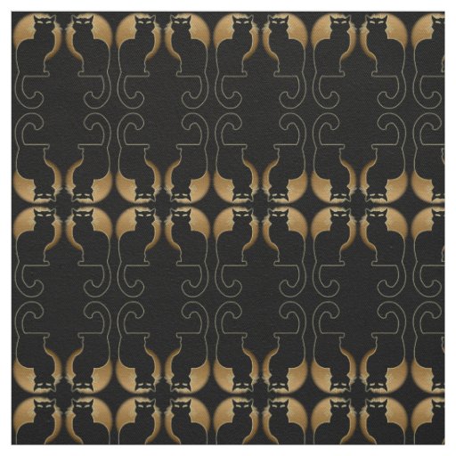 Cat Art Fabric Black Cat Fabrics Cat Lover Pattern