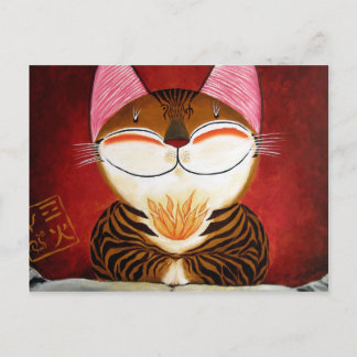 cat art - fire (5 elements) postcard