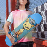 Cat art funny Skateboard Deck<br><div class="desc">Funny cat art skateboard</div>