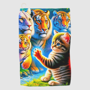 Cat Art Golf Towel