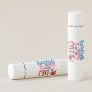 Cat Art Home Is Where My Cat Is Lip Balm