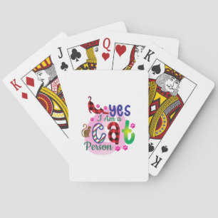 Cat Art I Am A Cat Person Poker Cards