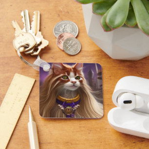 Cat Art Keychain