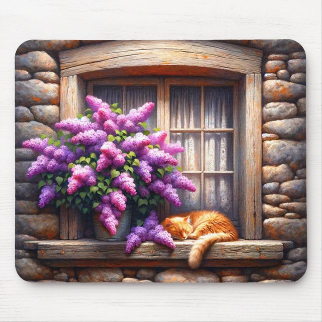 Cat Art Mouse Pad (Front)