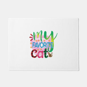 Cat Art My Favorite Cat Doormat