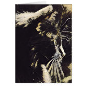 Cat Art notes, black cat profile (blank inside) (Front)