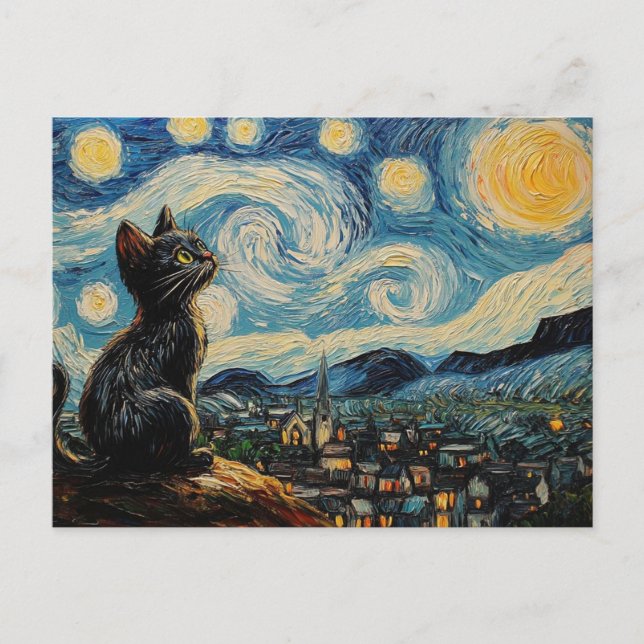 Cat art postcard (Front)