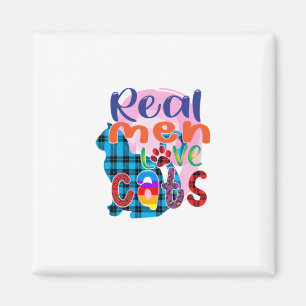 Cat Art Real Men Love Cats Magnet
