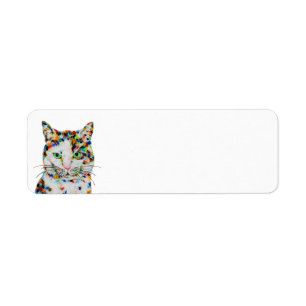Cat Art Return Address Label