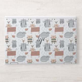 Cat Art Seamless Design Pattern HP Laptop Skin