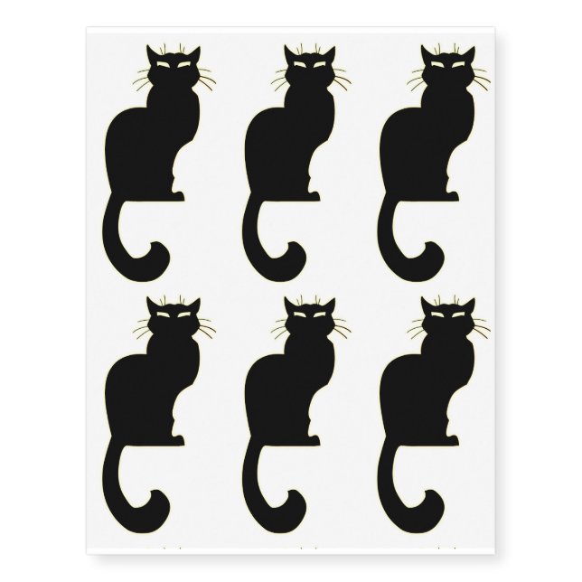 Cat Art Temporary Tattoo Cat Lover Skin Art (Front)