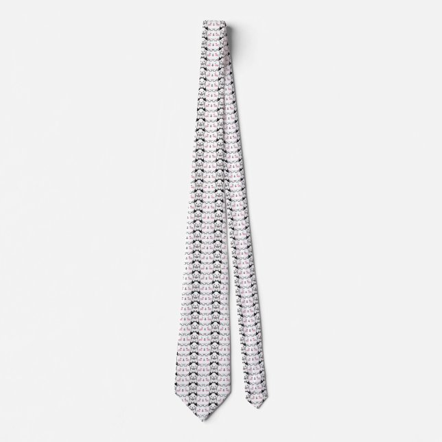 Cat Artwork | Cute Cat Pattern Seamless Background Neck Tie (Front)