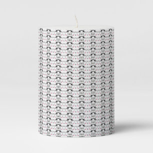 Cat Artwork Cute Cat Pattern Seamless Background Pillar Candle