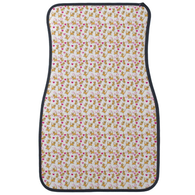 Cat Artwork | Cute Cat Valentine Car Floor Mat (Front)