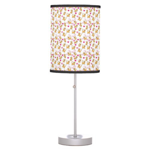 Cat Artwork  Cute Cat Valentine Table Lamp