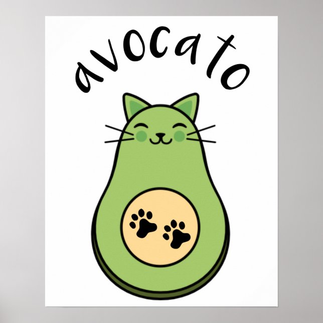 Cat as avocato poster (Front)