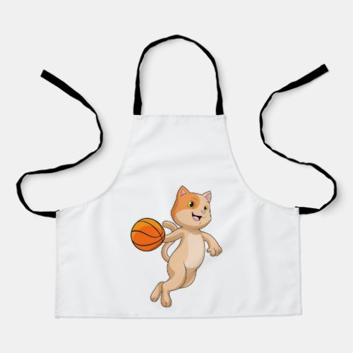 Cat as Basketball player with Basketball Apron