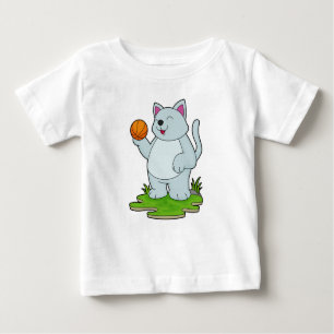 Cat as Basketball player with Basketball Baby T-Shirt