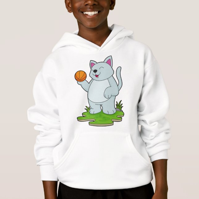 Cat as Basketball player with Basketball Hoodie (Front)