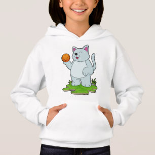 Cat as Basketball player with Basketball Hoodie