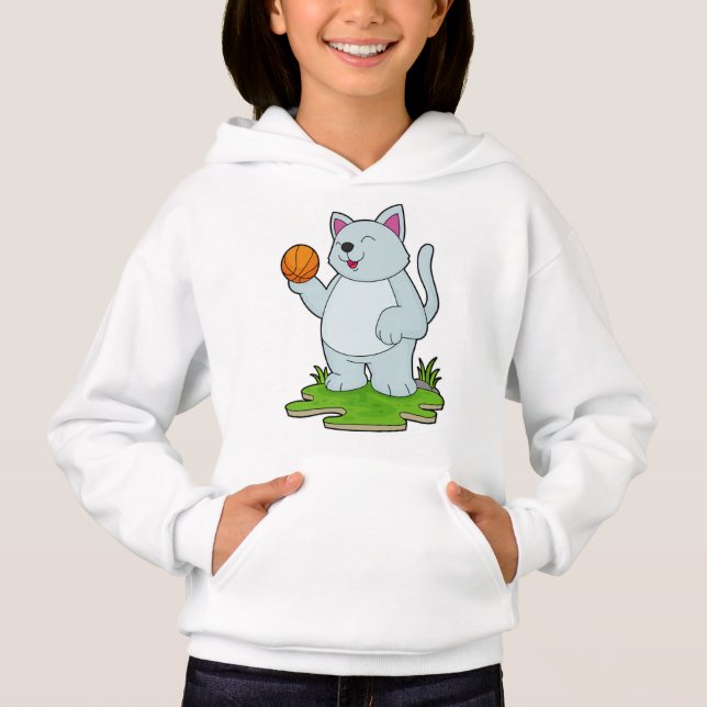 Cat as Basketball player with Basketball Hoodie (Front)