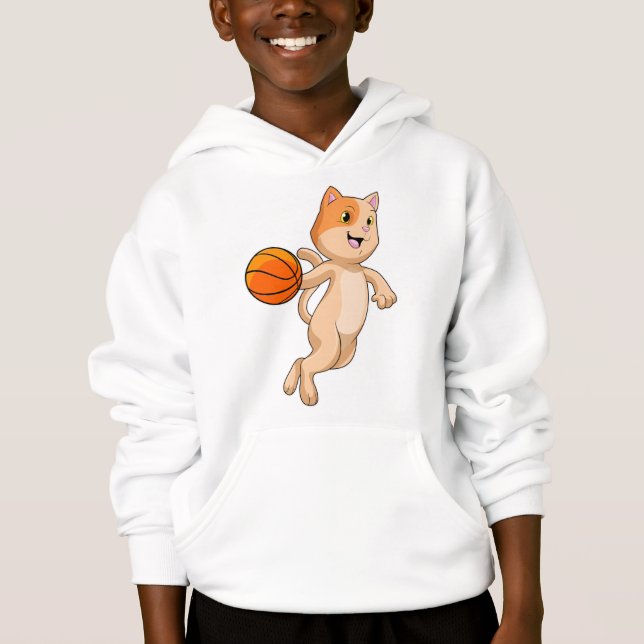 Cat as Basketball player with Basketball Hoodie (Front)
