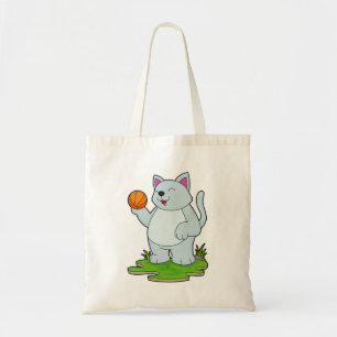 Cat as Basketball player with Basketball Tote Bag