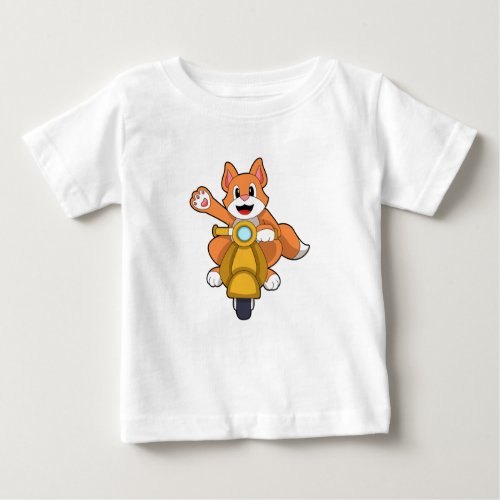 Cat as Biker with ScooterPNG Baby T_Shirt