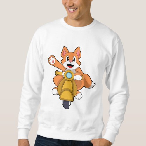 Cat as Biker with ScooterPNG Sweatshirt