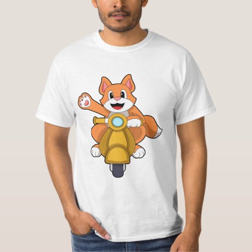 Cat as Biker with ScooterPNG T_Shirt