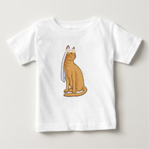 Cat as Bride with Veil Baby T-Shirt