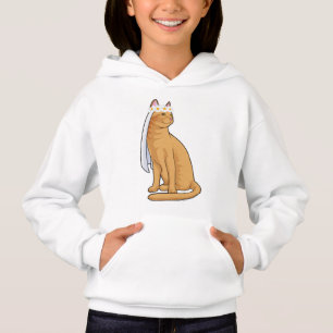Cat as Bride with Veil Hoodie