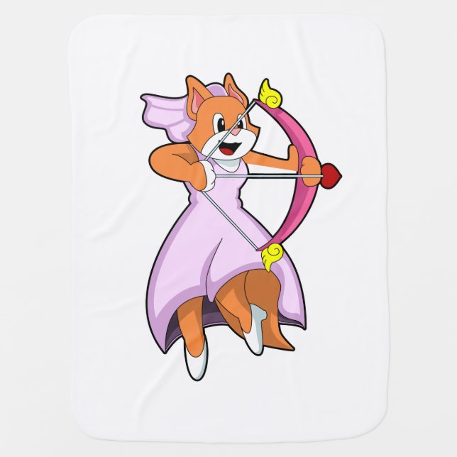 Cat as Bride with Wedding dress.PNG Baby Blanket (Front)