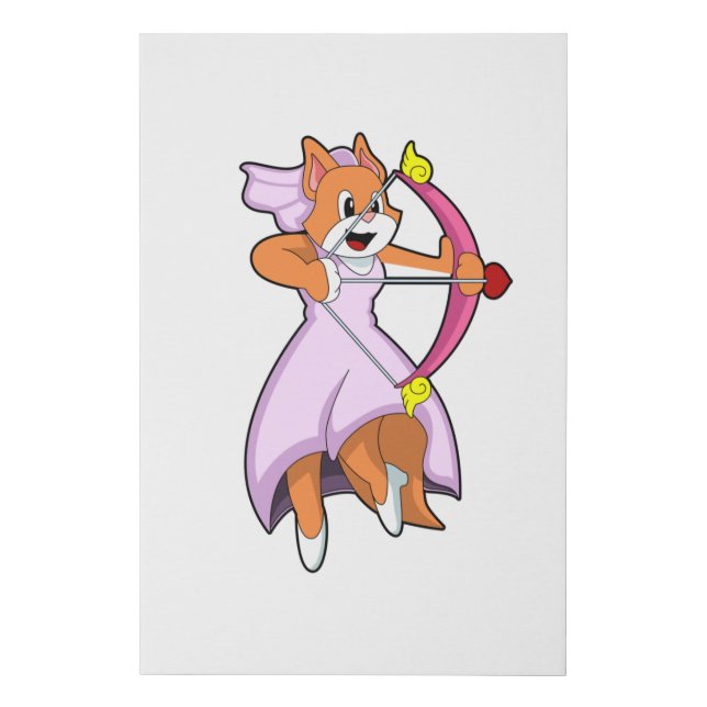 Cat as Bride with Wedding dress.PNG Faux Canvas Print (Front)