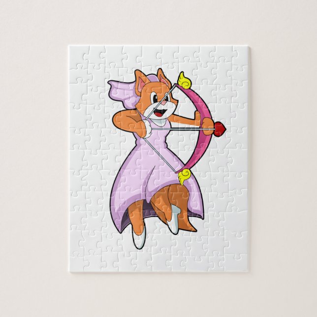 Cat as Bride with Wedding dress.PNG Jigsaw Puzzle (Vertical)