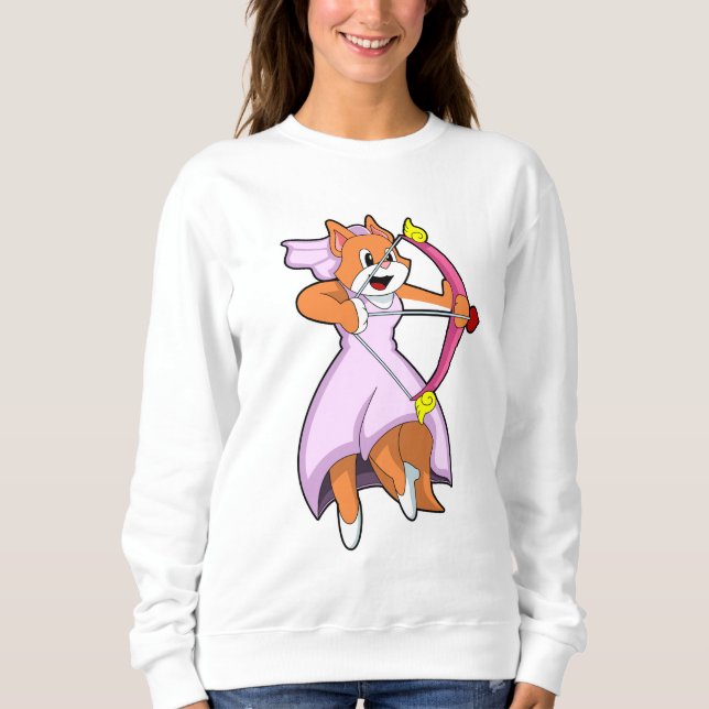 Cat as Bride with Wedding dress.PNG Sweatshirt (Front)