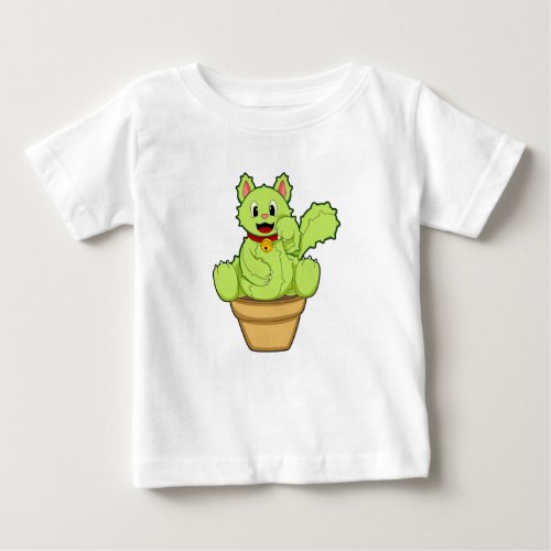 Cat as Cactus Baby T_Shirt