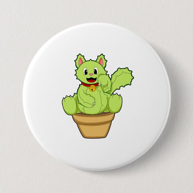 Cat as Cactus Button (Front)