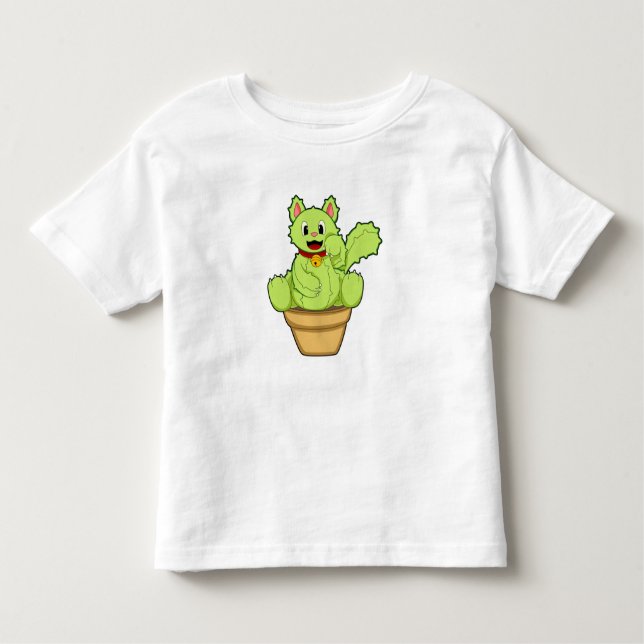 Cat as Cactus Toddler T-shirt (Front)