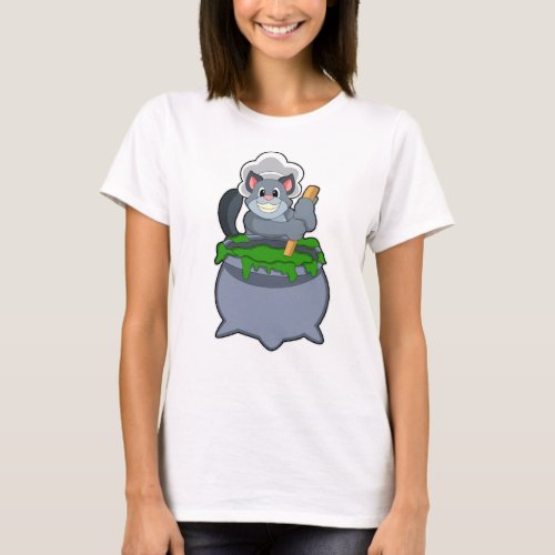 Cat as Cook with Magic potion T_Shirt