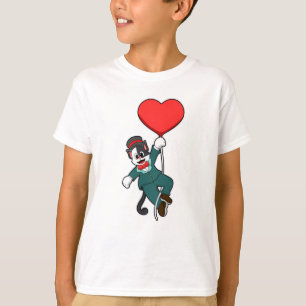 Cat as Groom with Heart Balloon T-Shirt