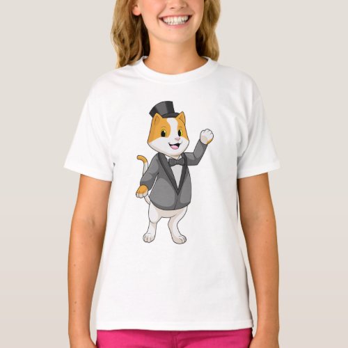 Cat as Groom with Ribbon T_Shirt