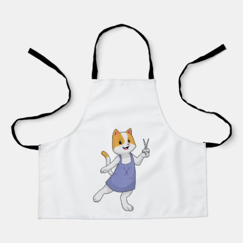 Cat as Hair stylist with Scissors Apron