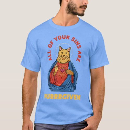 Cat as Jesus Humour for a Christian Cat Pet Lover  T_Shirt