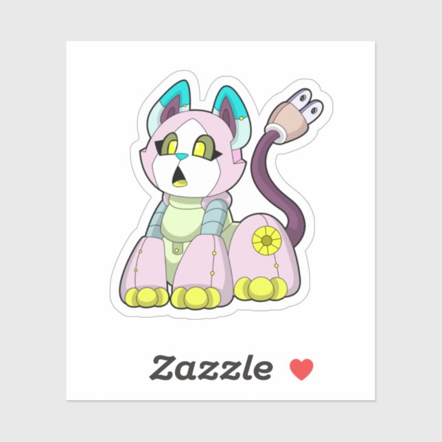 Cat as Robot Sticker (Sheet)