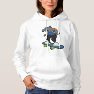 Cat as Skateboarder with Skateboard Hoodie