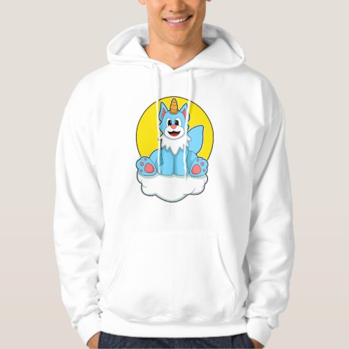 Cat as Unicorn on Clouds  Sun Hoodie