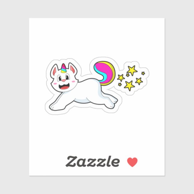 Cat as Unicorn Sticker (Sheet)