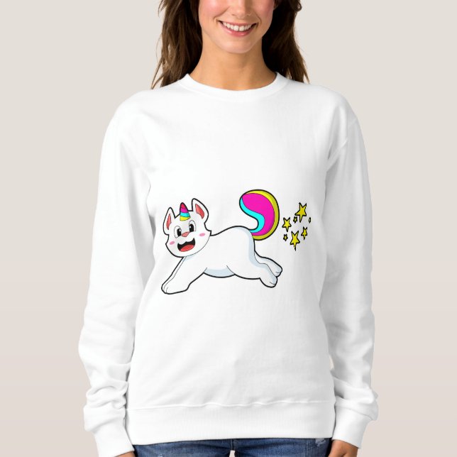 Cat as Unicorn Sweatshirt (Front)