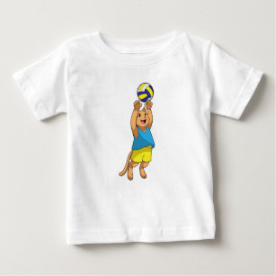 Cat as Volleyball player with Volleyball Baby T-Shirt